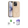 MARSİLYAN™- iPhone 16 Pro Max Kılıf Atlas Asil Prime - Siyah Bilvis 5in1 3D Magic Cam Ekran Koruyucu + Raze Metal Kamera Lens - BZ