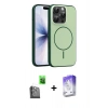 MARSİLYAN™- iPhone 16 Pro Max Kılıf Atlas Asil Prime - Siyah Bilvis 5in1 3D Magic Cam Ekran Koruyucu + Siyah Raze Metal Kamera Lens