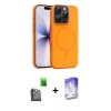 MARSİLYAN™- iPhone 16 Pro Max Kılıf Atlas Asil Prime - Siyah Bilvis 5in1 3D Magic Cam Ekran Koruyucu + Siyah Raze Metal Kamera Lens