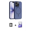 MARSİLYAN™- iPhone 16 Pro Max Kılıf Atlas Asil Prime - Siyah Bilvis 5in1 5D Magic Hayalet Cam Ekran Koruyucu + PVD Metal Kamera Lens - GS