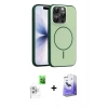 MARSİLYAN™- iPhone 16 Pro Max Kılıf Atlas Asil Prime - Siyah Bilvis 5in1 5D Magic Hayalet Cam Ekran Koruyucu + Raze Metal Kamera Lens - BZ