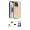 MARSİLYAN™- iPhone 16 Pro Max Kılıf Atlas Asil Prime - Siyah Bilvis 5in1 5D Magic Hayalet Cam Ekran Koruyucu + Raze Metal Kamera Lens - BZ