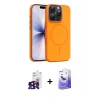 MARSİLYAN™- iPhone 16 Pro Max Kılıf Atlas Asil Prime - Siyah Bilvis 5in1 5D Magic Hayalet Cam Ekran Koruyucu + Bilvis Titan Kamera Lens - SH