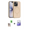 MARSİLYAN™- iPhone 16 Pro Max Kılıf Atlas Asil Prime - Siyah Bilvis 5in1 5D Magic Hayalet Cam Ekran Koruyucu + Raze Metal Kamera Lens - NLGY