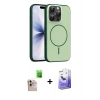 MARSİLYAN™- iPhone 16 Pro Max Kılıf Atlas Asil Prime - Siyah Bilvis 5in1 5D Magic Hayalet Cam Ekran Koruyucu + Raze Metal Kamera Lens - NLGY