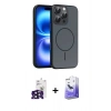MARSİLYAN™- iPhone 16 Pro Max Kılıf Atlas Asil Prime - Siyah Bilvis 5in1 5D Magic Hayalet Cam Ekran Koruyucu + Bilvis Titan Kamera Lens - SH