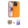 MARSİLYAN™- iPhone 16 Pro Max Kılıf Atlas Asil Prime - Siyah Bilvis 5in1 5D Magic Hayalet Cam Ekran Koruyucu + Pers Alüminyum Kamera Lens - CLTM