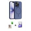MARSİLYAN™- iPhone 16 Pro Max Kılıf Atlas Asil Prime - Siyah Bilvis 5in1 5D Magic Hayalet Cam Ekran Koruyucu + Raze Metal Kamera Lens - NLGY