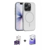 MARSİLYAN™- iPhone 16 Pro Max Kılıf Atlas Asil Prime - Siyah Bilvis 5in1 5D Magic Hayalet Cam Ekran Koruyucu + Bilvis Titan Kamera Lens - SH