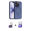 MARSİLYAN™- iPhone 16 Pro Max Kılıf Atlas Asil Prime - Siyah Bilvis 5in1 5D Magic Hayalet Cam Ekran Koruyucu + Bilvis Titan Kamera Lens - SH
