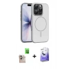 MARSİLYAN™- iPhone 16 Pro Max Kılıf Atlas Asil Prime - Siyah Bilvis 5in1 5D Magic Hayalet Cam Ekran Koruyucu + Raze Metal Kamera Lens - NLGY