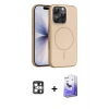 MARSİLYAN™- iPhone 16 Pro Max Kılıf Atlas Asil Prime - Siyah Bilvis 5in1 5D Magic Hayalet Cam Ekran Koruyucu + PVD Metal Kamera Lens - GS