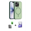 MARSİLYAN™- iPhone 16 Pro Max Kılıf Atlas Asil Prime - Siyah Bilvis 5in1 5D Magic Hayalet Cam Ekran Koruyucu + Raze Metal Kamera Lens - SH