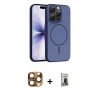 MARSİLYAN™- iPhone 16 Pro Max Kılıf Atlas Asil Prime - Siyah Bilvis Hayalet Cam Ekran Koruyucu + Pers Alüminyum Kamera Lens - CLTM