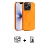 MARSİLYAN™- iPhone 16 Pro Max Kılıf Atlas Asil Prime - Siyah Bilvis Hayalet Cam Ekran Koruyucu + Pers Alüminyum Kamera Lens - GI