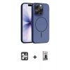 MARSİLYAN™- iPhone 16 Pro Max Kılıf Atlas Asil Prime - Siyah Bilvis Hayalet Cam Ekran Koruyucu + PVD Metal Kamera Lens - GS