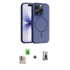 MARSİLYAN™- iPhone 16 Pro Max Kılıf Atlas Asil Prime - Siyah Bilvis Hayalet Cam Ekran Koruyucu + Raze Metal Kamera Lens - NLGY