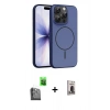 MARSİLYAN™- iPhone 16 Pro Max Kılıf Atlas Asil Prime - Siyah Bilvis Hayalet Cam Ekran Koruyucu + Raze Metal Kamera Lens - SH