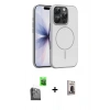 MARSİLYAN™- iPhone 16 Pro Max Kılıf Atlas Asil Prime - Siyah Bilvis Hayalet Cam Ekran Koruyucu + Raze Metal Kamera Lens - SH