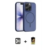 MARSİLYAN™- iPhone 16 Pro Max Kılıf Atlas Asil Prime - Siyah Buffer Cam Ekran Koruyucu + PVD Metal Kamera Lens - GS