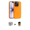 MARSİLYAN™- iPhone 16 Pro Max Kılıf Atlas Asil Prime - Siyah Buffer Cam Ekran Koruyucu + Pers Alüminyum Kamera Lens - GI