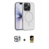 MARSİLYAN™- iPhone 16 Pro Max Kılıf Atlas Asil Prime - Siyah Buffer Cam Ekran Koruyucu + Pers Alüminyum Kamera Lens - GI