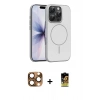 MARSİLYAN™- iPhone 16 Pro Max Kılıf Atlas Asil Prime - Siyah Buffer Cam Ekran Koruyucu + Pers Alüminyum Kamera Lens - CLTM