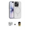 MARSİLYAN™- iPhone 16 Pro Max Kılıf Atlas Asil Prime - Siyah Buffer Cam Ekran Koruyucu + Pers Alüminyum Kamera Lens - GS