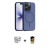MARSİLYAN™- iPhone 16 Pro Max Kılıf Atlas Asil Prime - Siyah Buffer Cam Ekran Koruyucu + Pers Alüminyum Kamera Lens - GS