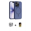 MARSİLYAN™- iPhone 16 Pro Max Kılıf Atlas Asil Prime - Siyah Buffer Cam Ekran Koruyucu + Pers Alüminyum Kamera Lens - GI