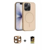 MARSİLYAN™- iPhone 16 Pro Max Kılıf Atlas Asil Prime - Siyah Buffer Cam Ekran Koruyucu + Pers Alüminyum Kamera Lens - CLTM