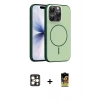MARSİLYAN™- iPhone 16 Pro Max Kılıf Atlas Asil Prime - Siyah Buffer Cam Ekran Koruyucu + PVD Metal Kamera Lens - GD