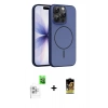 MARSİLYAN™- iPhone 16 Pro Max Kılıf Atlas Asil Prime - Siyah Buffer Cam Ekran Koruyucu + Raze Metal Kamera Lens - BZ
