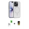 MARSİLYAN™- iPhone 16 Pro Max Kılıf Atlas Asil Prime - Siyah Buffer Cam Ekran Koruyucu + Raze Metal Kamera Lens - BZ