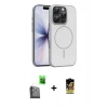 MARSİLYAN™- iPhone 16 Pro Max Kılıf Atlas Asil Prime - Siyah Buffer Cam Ekran Koruyucu + Raze Metal Kamera Lens - SH