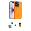 MARSİLYAN™- iPhone 16 Pro Max Kılıf Atlas Asil Prime - Siyah Buffer Cam Ekran Koruyucu + Raze Metal Kamera Lens - SH