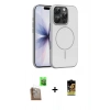 MARSİLYAN™- iPhone 16 Pro Max Kılıf Atlas Asil Prime - Siyah Buffer Cam Ekran Koruyucu + Raze Metal Kamera Lens - CLTM