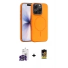 MARSİLYAN™- iPhone 16 Pro Max Kılıf Atlas Asil Prime - Siyah Buffer Cam Ekran Koruyucu + Bilvis Titan Kamera Lens - SH