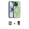 MARSİLYAN™- iPhone 16 Pro Max Kılıf Atlas Asil Prime - Siyah Buffer Hayalet Cam Ekran Koruyucu + PVD Metal Kamera Lens - GD