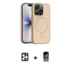 MARSİLYAN™- iPhone 16 Pro Max Kılıf Atlas Asil Prime - Siyah Buffer Hayalet Cam Ekran Koruyucu + PVD Metal Kamera Lens - GD