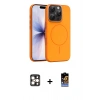 MARSİLYAN™- iPhone 16 Pro Max Kılıf Atlas Asil Prime - Siyah Buffer Hayalet Cam Ekran Koruyucu + PVD Metal Kamera Lens - GD