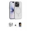 MARSİLYAN™- iPhone 16 Pro Max Kılıf Atlas Asil Prime - Siyah Buffer Hayalet Cam Ekran Koruyucu + Pers Alüminyum Kamera Lens - GS