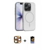 MARSİLYAN™- iPhone 16 Pro Max Kılıf Atlas Asil Prime - Siyah Buffer Hayalet Cam Ekran Koruyucu + Pers Alüminyum Kamera Lens - CLTM