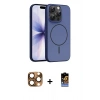 MARSİLYAN™- iPhone 16 Pro Max Kılıf Atlas Asil Prime - Siyah Buffer Hayalet Cam Ekran Koruyucu + Pers Alüminyum Kamera Lens - CLTM
