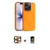 MARSİLYAN™- iPhone 16 Pro Max Kılıf Atlas Asil Prime - Siyah Buffer Hayalet Cam Ekran Koruyucu + Pers Alüminyum Kamera Lens - CLTM