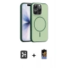 MARSİLYAN™- iPhone 16 Pro Max Kılıf Atlas Asil Prime - Siyah Buffer Hayalet Cam Ekran Koruyucu + PVD Metal Kamera Lens - SH