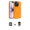 MARSİLYAN™- iPhone 16 Pro Max Kılıf Atlas Asil Prime - Siyah Buffer Hayalet Cam Ekran Koruyucu + PVD Metal Kamera Lens - SH