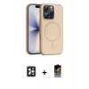 MARSİLYAN™- iPhone 16 Pro Max Kılıf Atlas Asil Prime - Siyah Buffer Hayalet Cam Ekran Koruyucu + PVD Metal Kamera Lens - SH