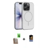 MARSİLYAN™- iPhone 16 Pro Max Kılıf Atlas Asil Prime - Siyah Buffer Hayalet Cam Ekran Koruyucu + Raze Metal Kamera Lens - CLTM