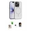 MARSİLYAN™- iPhone 16 Pro Max Kılıf Atlas Asil Prime - Siyah Buffer Hayalet Cam Ekran Koruyucu + Raze Metal Kamera Lens - NLGY